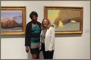Cathey with Maria McFarlane of the Weismann Museum